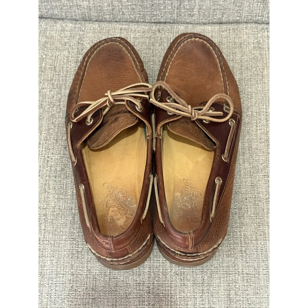 Sperry Gold Cup Authentic  Brown Leather Boat Shoes Classic Deck 10.5